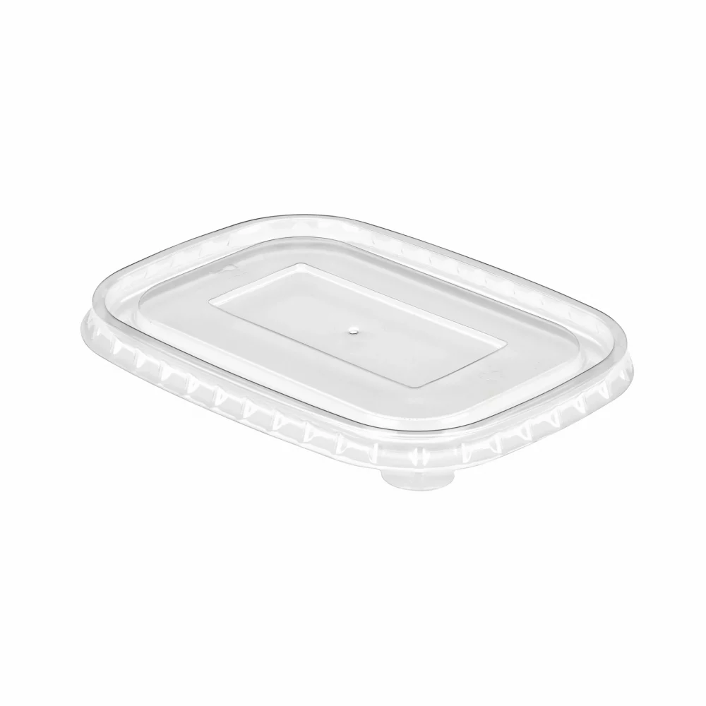 500/750/1000ml Clear PET Rectangular Deli Bowl Lid (300) (For Cold Food)