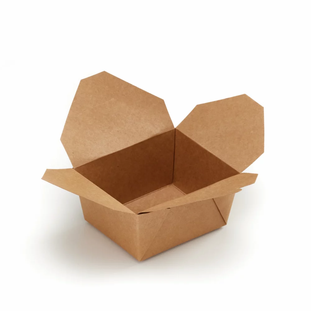 Small Kraft Folded Board Food Box (PE Lined) No 1