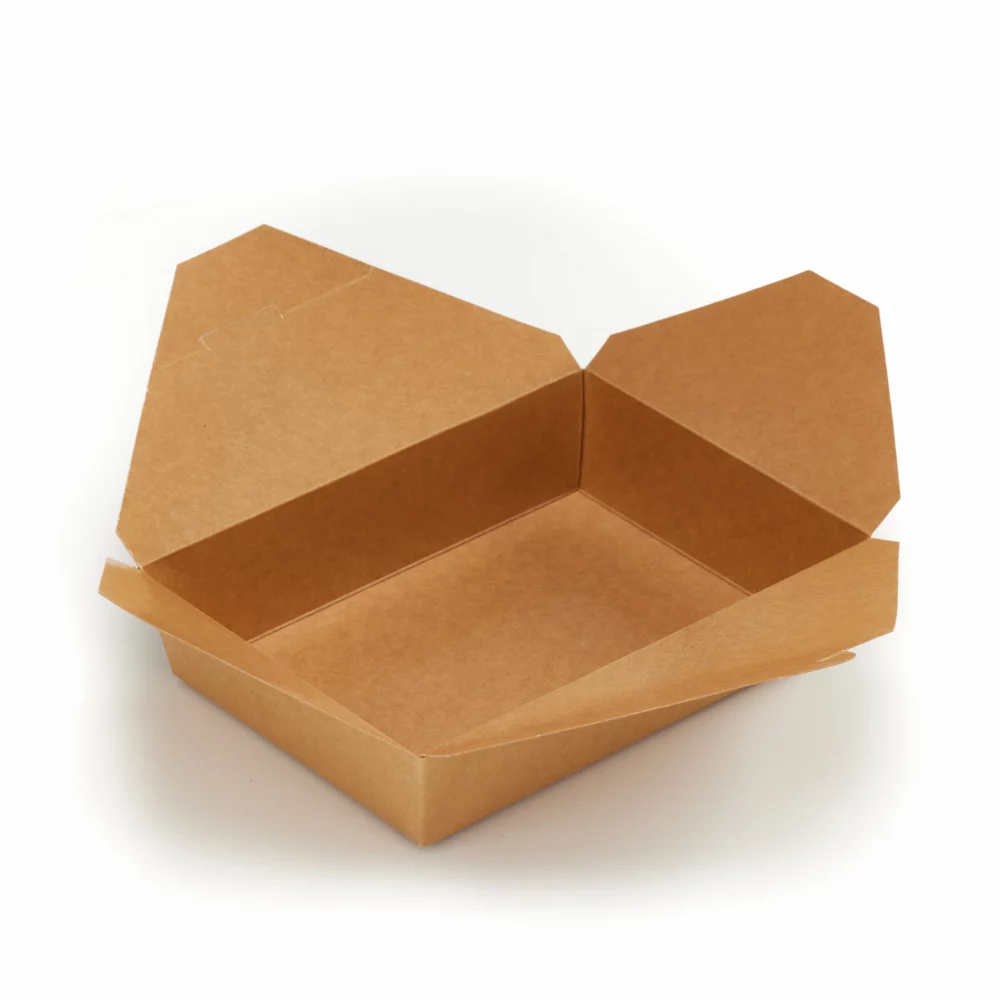 Large Kraft Folded Board Food Box (PE Lined) No 2