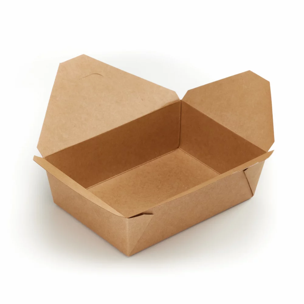 Medium Kraft Folded Board Food Box (PE Lined) No 8