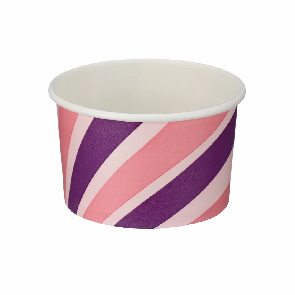 6oz Patterned Ice Cream Tub GO CHILL (PE Lined) (500)